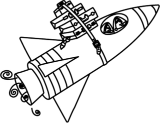 Fusée 05 - Coloriages véhicule - Coloriages - 10doigts.fr